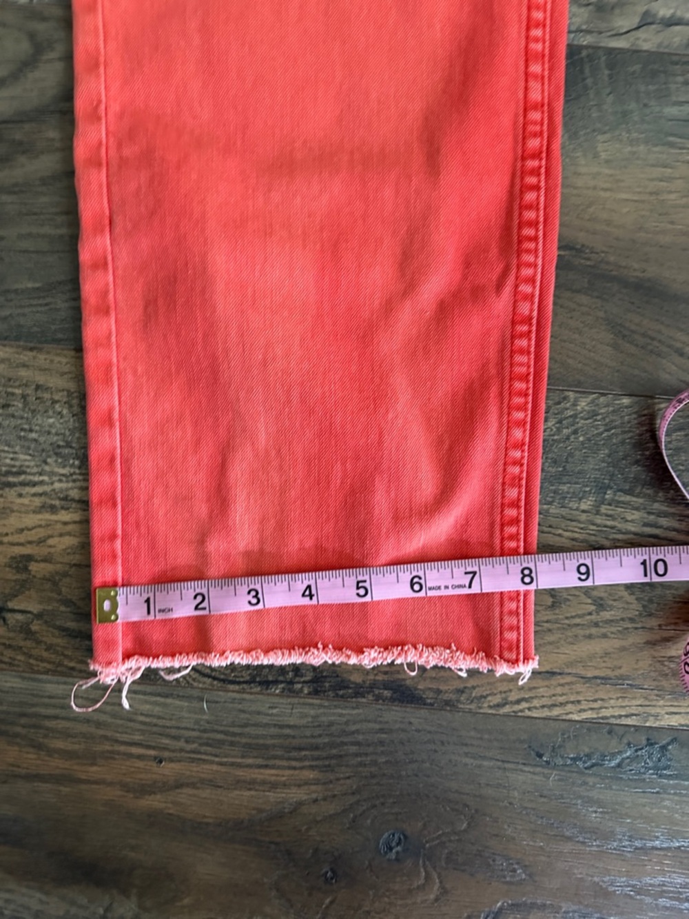 We The Free Straight Button-Fly Jeans in Red-Orange - Picture 4 of 7